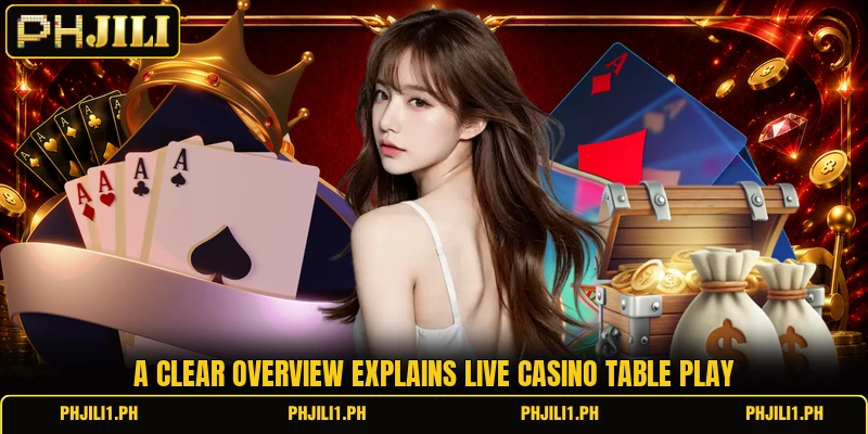 A clear overview explains live casino table play