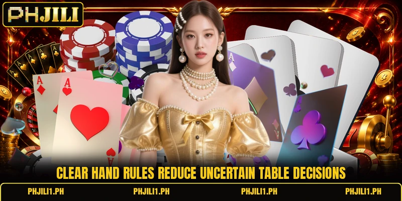 Clear hand rules reduce uncertain table decisions Clear hand rules reduce uncertain table decisions