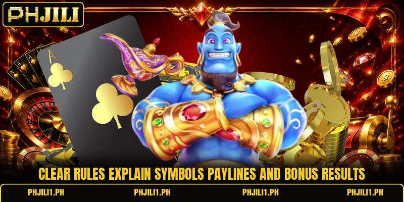 Clear rules explain symbols paylines and bonus results Clear rules explain symbols paylines and bonus results