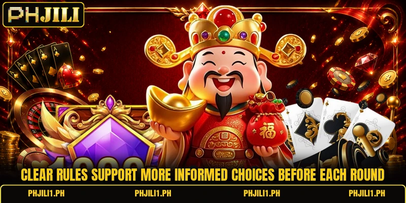 Clear rules support more informed choices before each round Clear rules support more informed choices before each round
