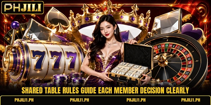 Shared table rules guide each member decision clearly Shared table rules guide each member decision clearly
