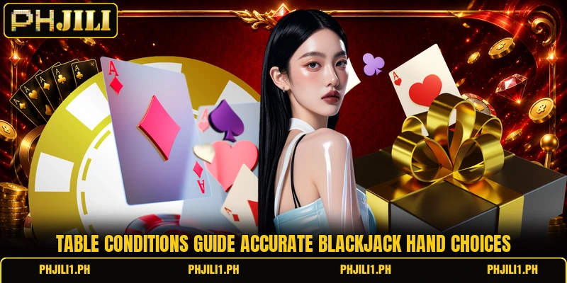 Table conditions guide accurate blackjack hand choices Table conditions guide accurate blackjack hand choices