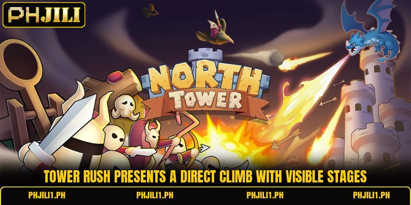 Tower Rush presents a direct climb with visible stages Tower Rush presents a direct climb with visible stages